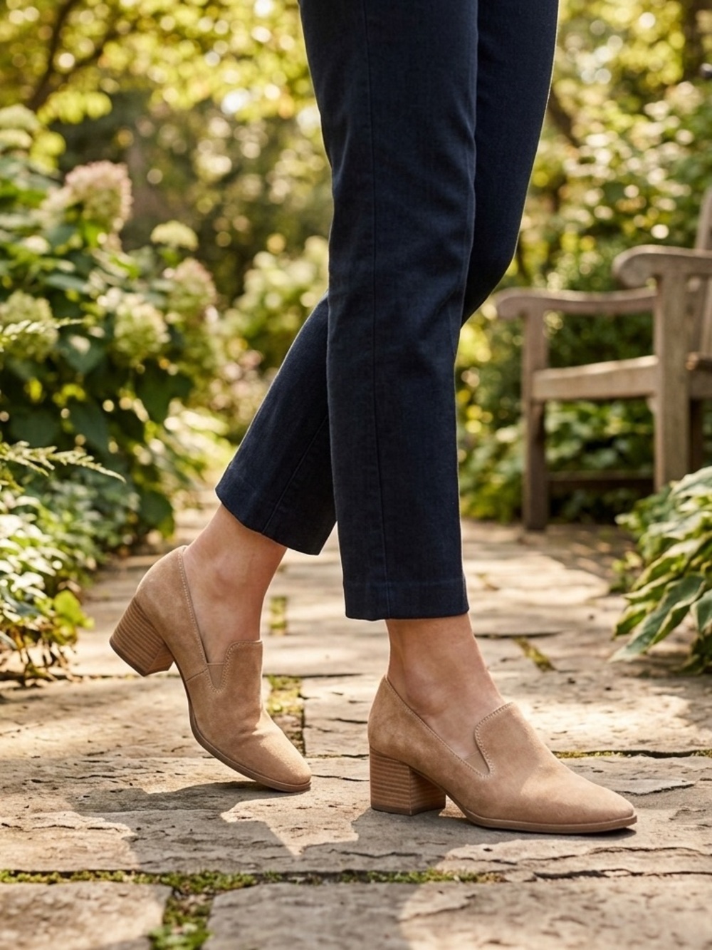 LMT: JOIE Wevenly Suede Block Heel Closed Toe Loafer